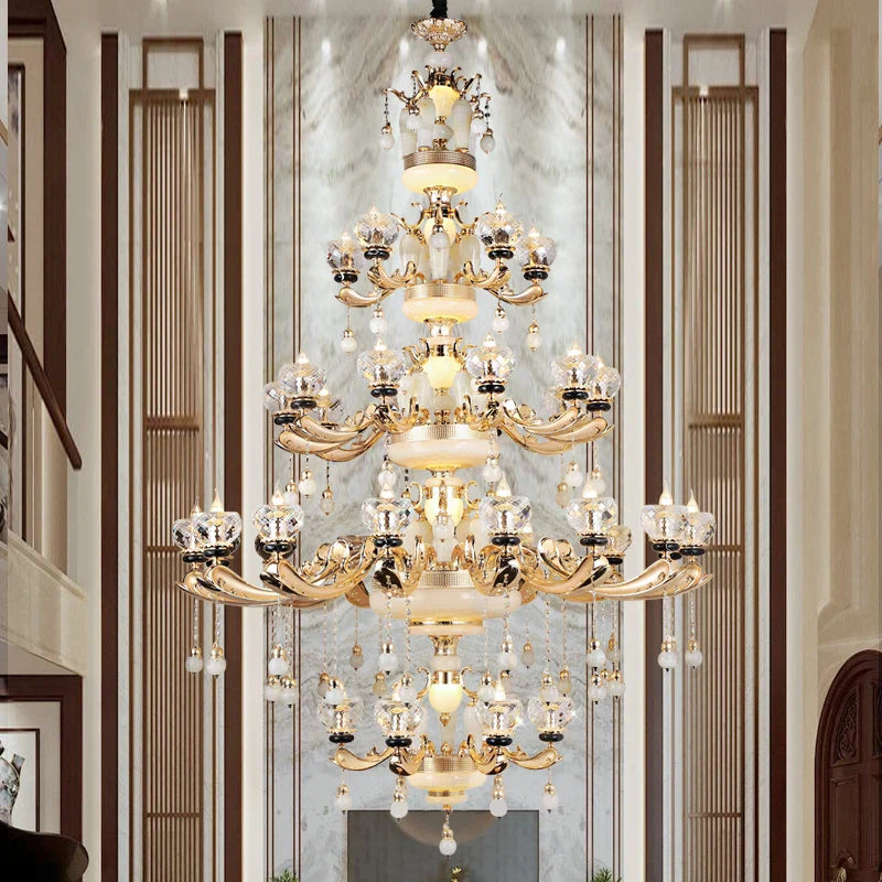 Afralia™ Crystal Chandelier: European Elegance for Living, Dining & Bedroom