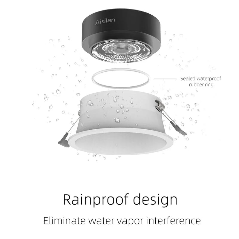 Afralia™ 7W LED Downlight: IP65 Waterproof, Ultra-thin Design, 30° Beam Angle