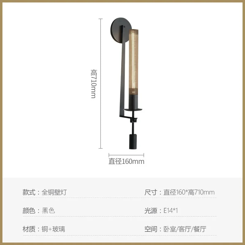 Afralia™ Moon Wall Light: American Style Glass Wall Lamp for Bedroom Decor