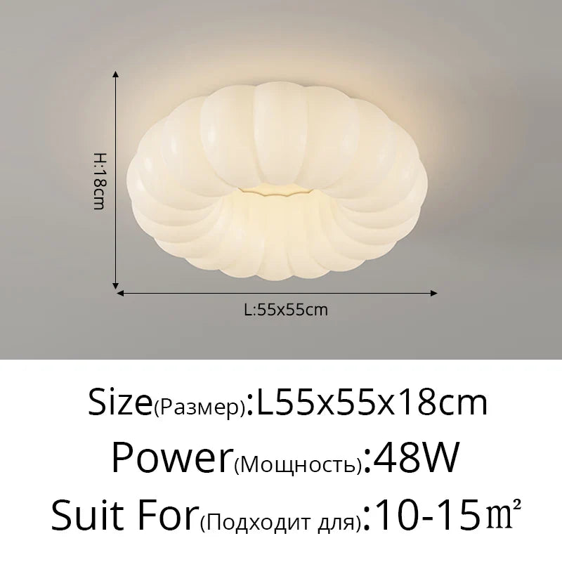 Afralia™ Nordic Cloud LED Ceiling Light White Dimmable Fixture for Kids Room & Bedroom