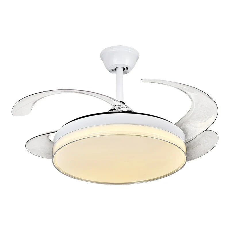 Afralia™ LED Ceiling Fans with Remote Control for Indoor Lighting