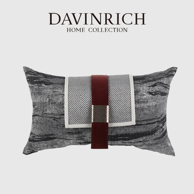 Afralia™ Tweed Lumbar Buckle Pillow Case - Modern Luxury Accents & Upholstery Trends