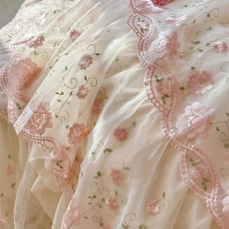 Afralia™ Winter Velvet Princess Bedding Set with Lace Ruffles and Quilted Bed Skirt