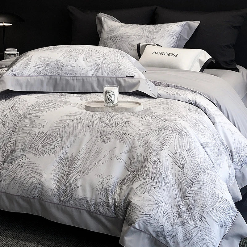 Afralia™ Egyptian Cotton Bedding Sets: Queen King Ru Sizes - Luxe Bed Linens