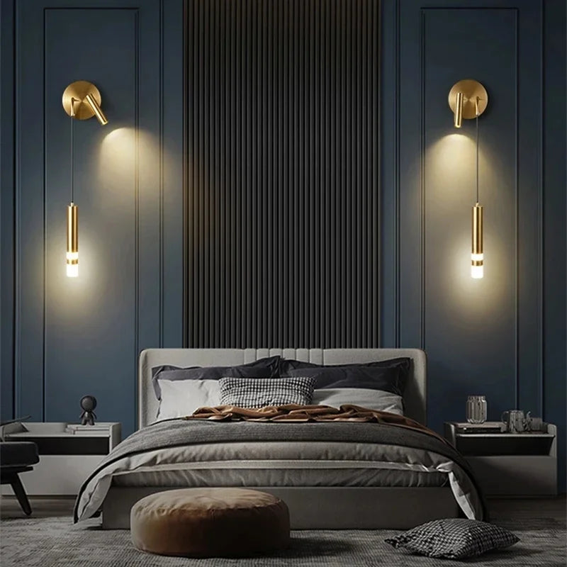 Afralia™ Modern LED Wall Light for Headboards & Background, Nordic Style Living Room Decoration