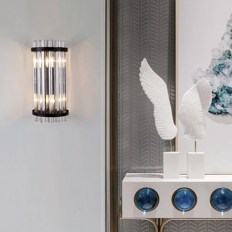 Afralia™ Crystal Luxury Wall Lamp for Modern Bedroom, Living Room, Staircase - LED Indoor Lighting