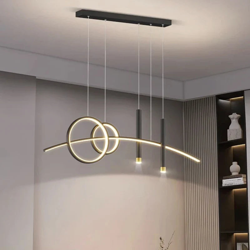 Afralia™ Modern Indoor LED Pendant Ceiling Chandelier for Dining Room