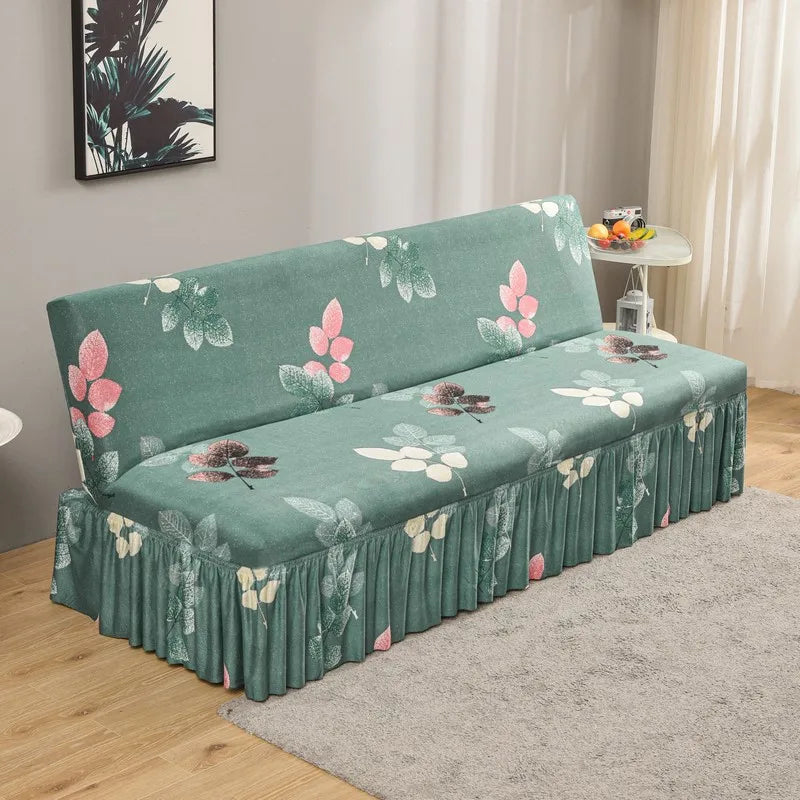 Afralia™ Elastic Armless Futon Bed Sofa Cover Slipcover