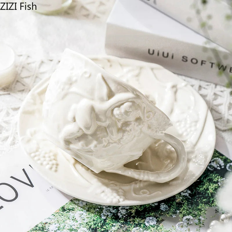 Afralia™ Angel Relief Ceramic Tableware Set