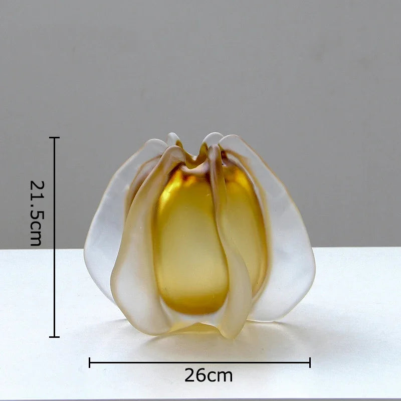 Afralia™ Carambola Glass Vase: Stylish Floral Table Decoration & Room Accent