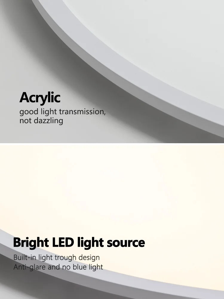 Afralia™ Modern Round LED Ceiling Lamp for Living Room, Bedroom, Dining Room, Balcony, and Corridor