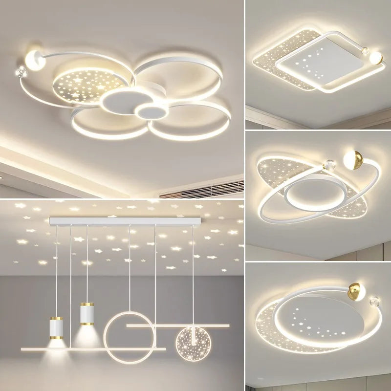 Afralia™ Modern Luxury Starlight LED Ceiling Light for Living Room, Bedroom, Kitchen