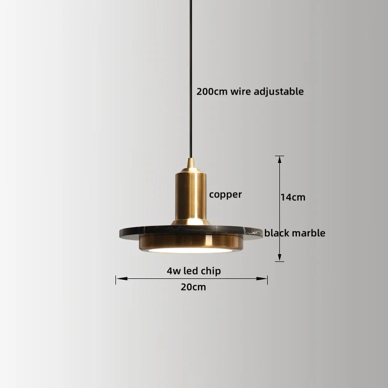 Afralia™ LED Marble Pendant Lamp: Modern Luxury Hanging Light for Home, Restaurant & Bedroom