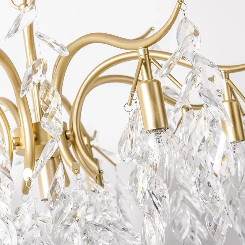 Afralia™ Crystal Chandelier: Modern Minimalist Luxury LED Lighting for Living Room and Bedroom