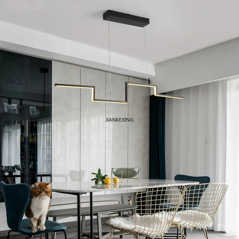 Afralia™ LED Ceiling Chandelier Dimmable for Dining Room Kitchen Bar Pendant Lamp