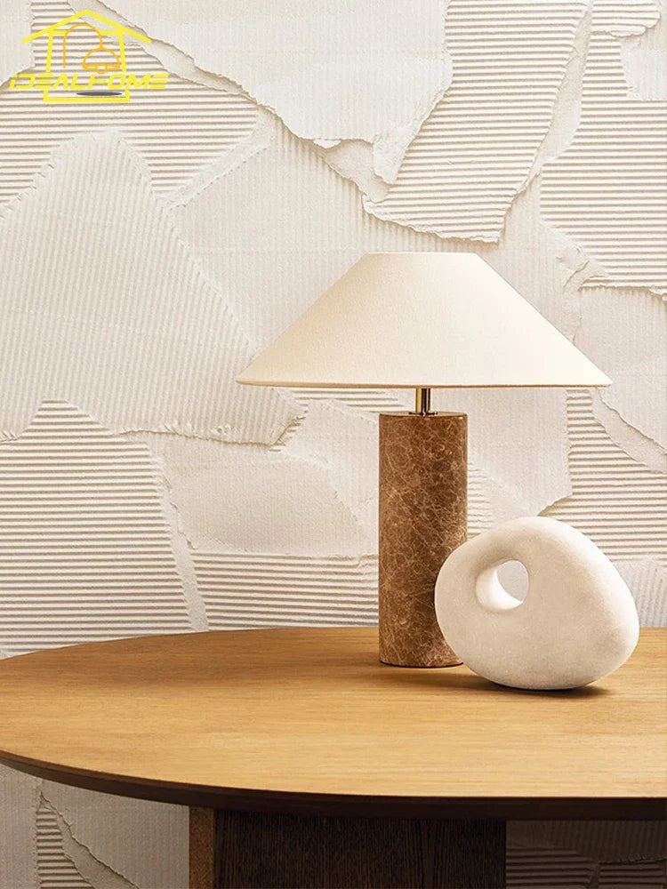Afralia™ Wabi-sabi Marble Table Lamp LED E27, Modern Designer Desk Light for Home Decor