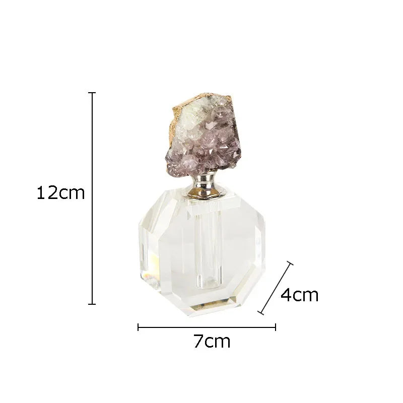 Afralia™ Gold-plated Agate Stone Perfume Bottle for Aromatherapy Essential Oils