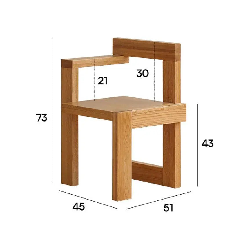 Afralia™ Medieval Wood Dining Chair | Italian Light Luxury Leisure Design