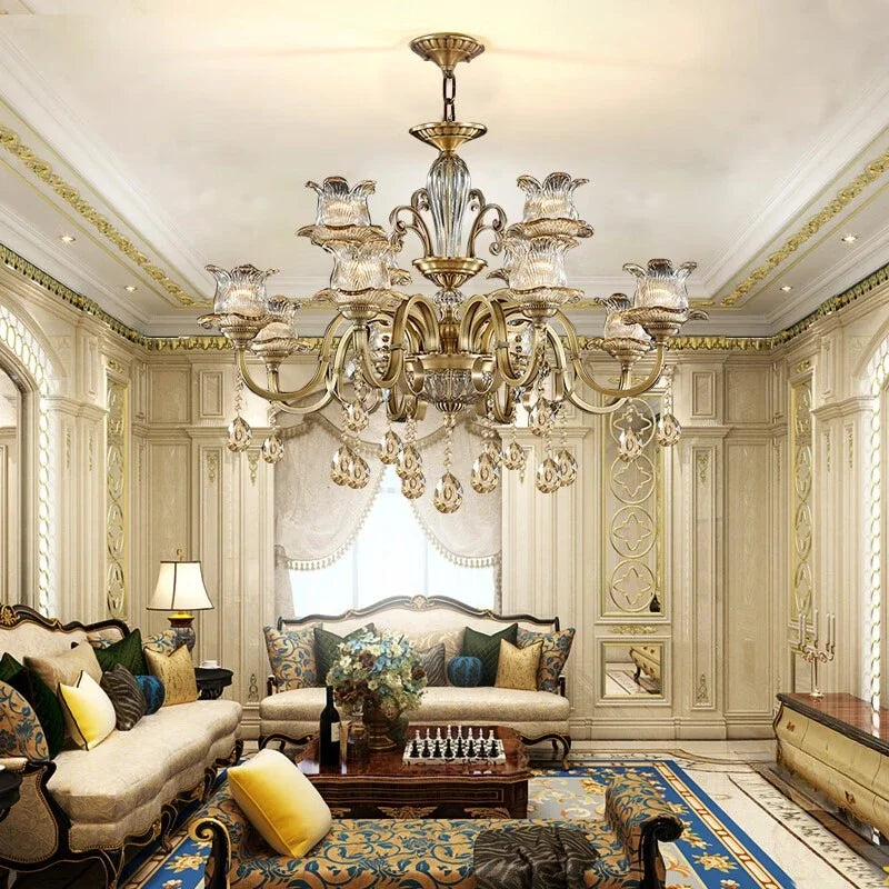 Afralia™ Crystal Chandelier: Elegant European Style for Living Room, Bedroom, and Dining Room