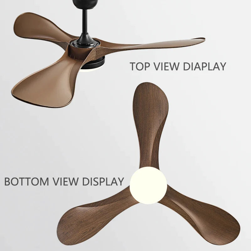 Afralia™ 52-Inch Modern LED Ceiling Fan Light with Strong Winds and Mute Operation