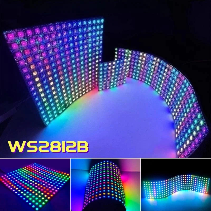 Afralia™ LED Matrix Panel Light - Flexible, Addressable, Digital Pixel Screen