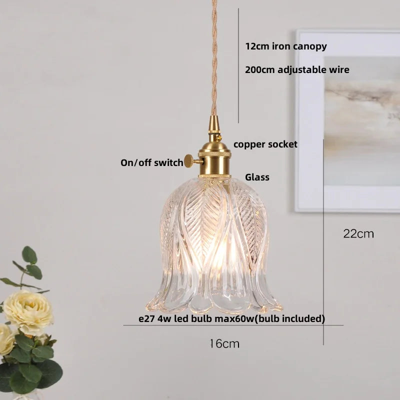 Afralia™ Brass Glass LED Pendant Light: Nordic Modern Simple Home Decor Hanging Lamp