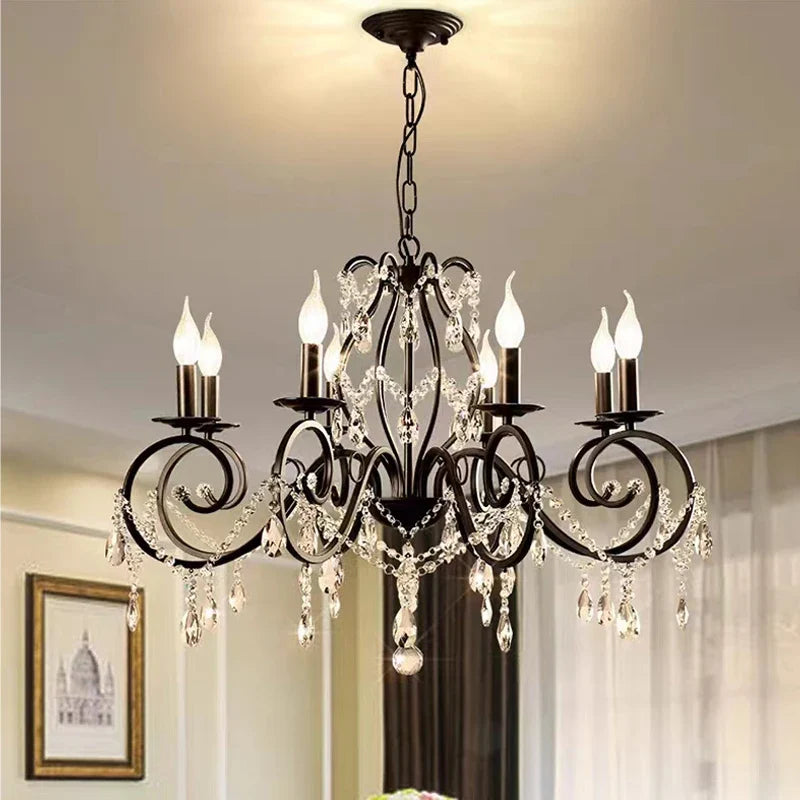 Afralia™ Crystal Candle Chandelier for Bedroom and Living Room Lighting