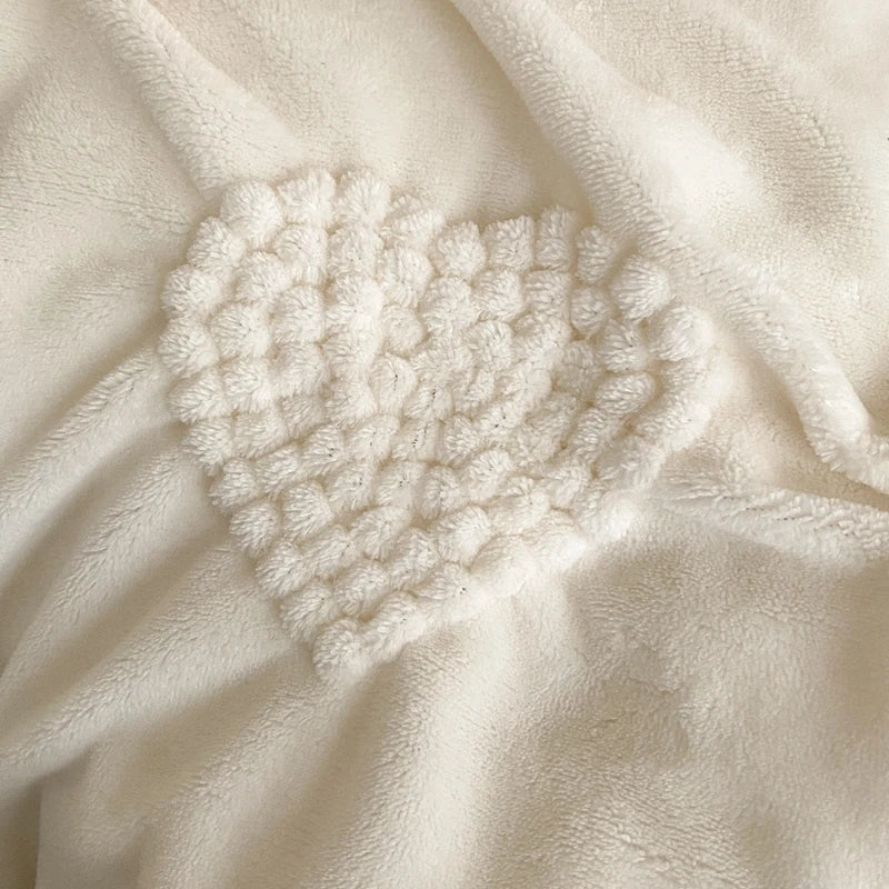 Afralia™ Velvet Ruffles Winter Bedding Set: Plush & Warm Heart Twisted Flowers Theme