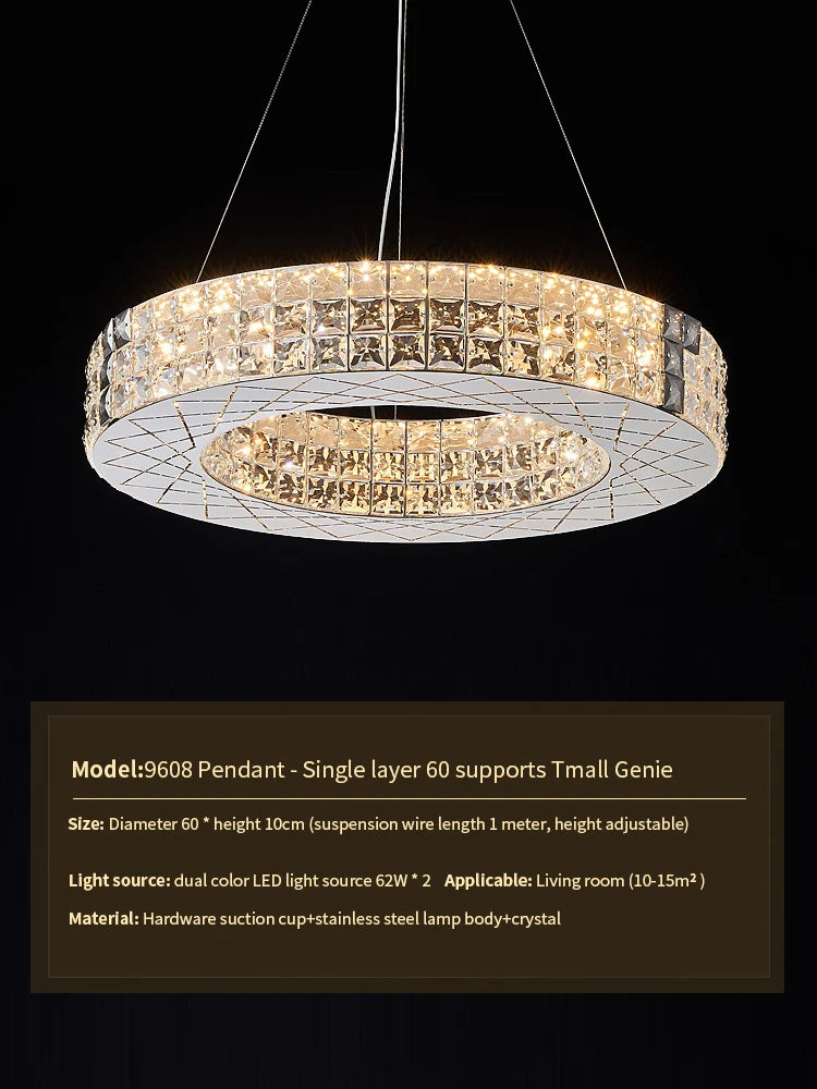 Afralia™ Crystal Chandelier Light for Luxury Living Room, Post-Modern High-End Italian Design