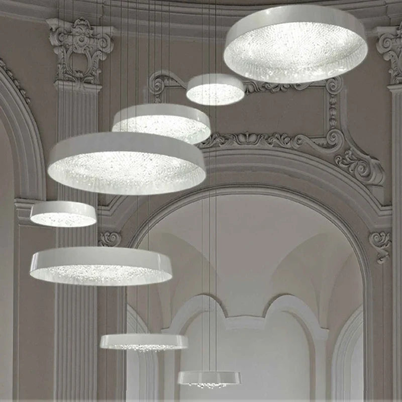 Afralia™ Clear Crystal Pendant Light Chandelier for Living Room & Bedroom