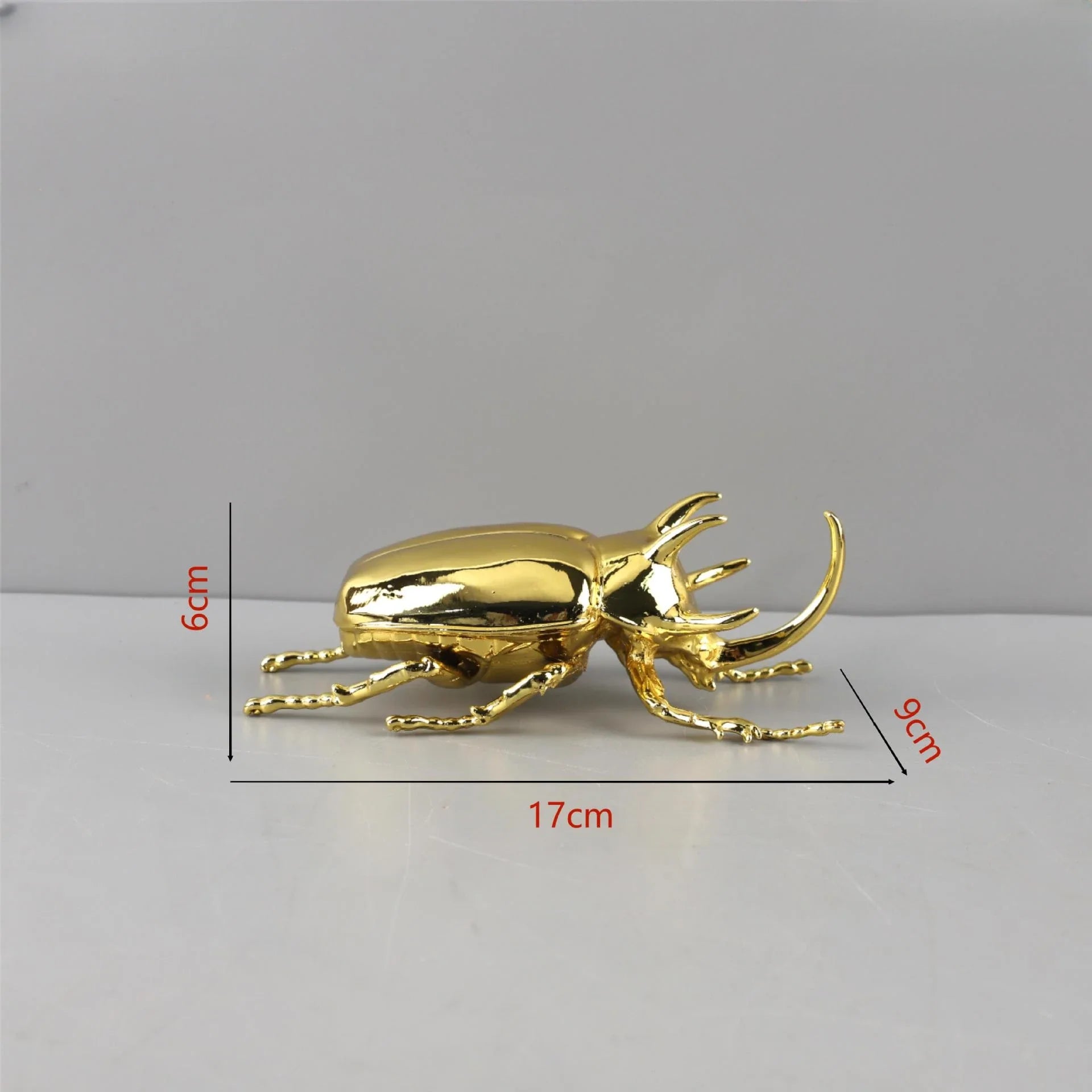 Afralia™ Silvery Insect Dragonfly Unicorn Beetle Figurines for Home Decoration