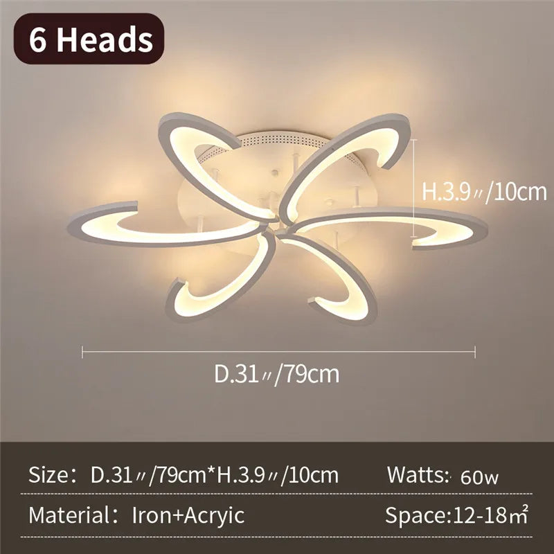 Afralia™ Acrylic LED Ceiling Chandelier for Modern Indoor Living Room Lighting Fixtures