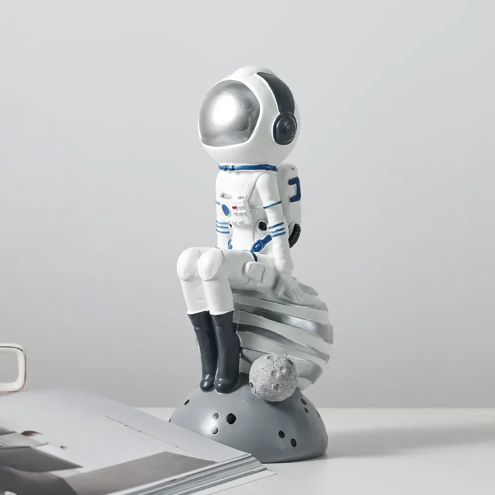 Afralia™ Astronaut Resin Figurines: Modern Space Ornaments for Home Decor and Gift