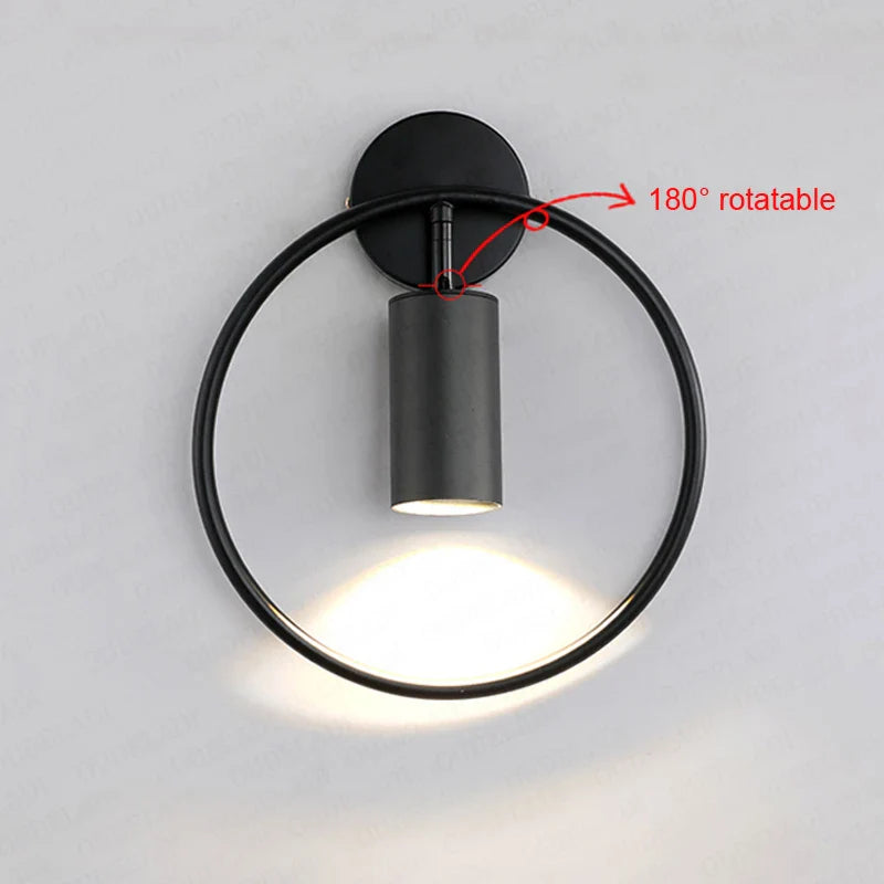 Afralia™ Brass Ring LED Wall Light for Home Decor and Ambiance