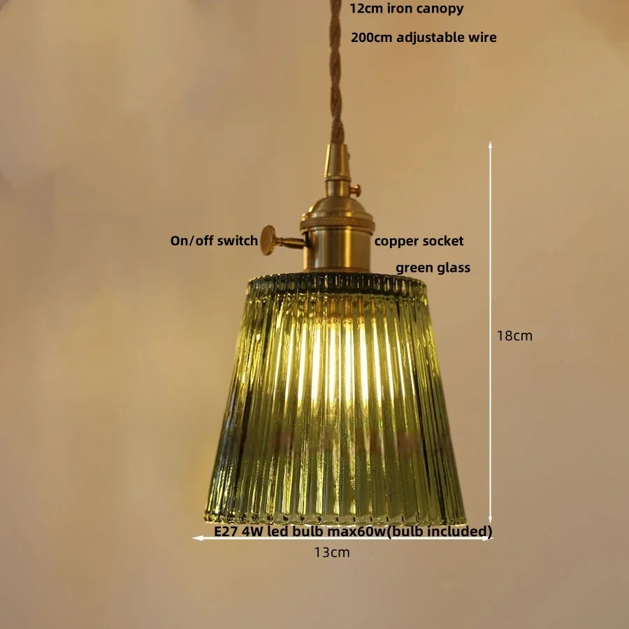 Afralia™ Flower Glass LED Pendant Light Fixture for Home Décor & Bedroom