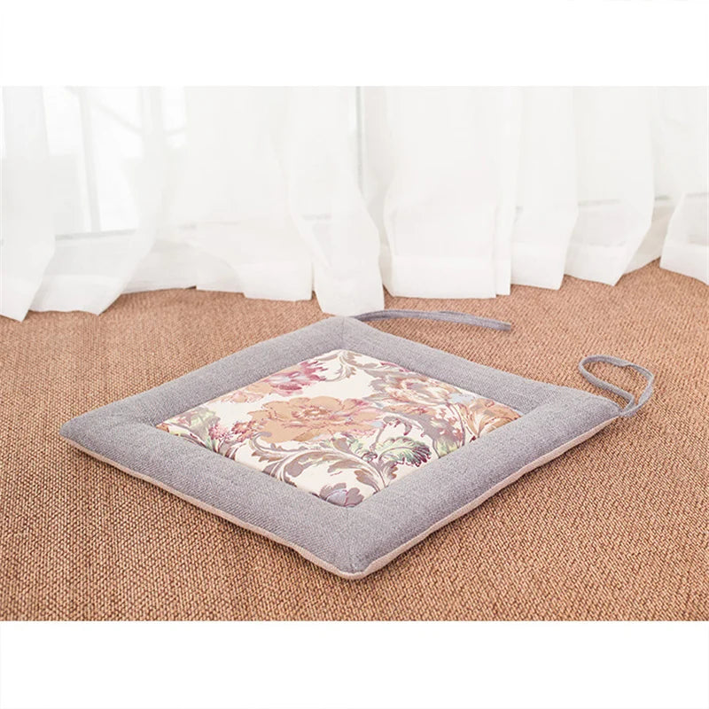 Afralia™ Linen Seat Cushion: Comfortable Non-slip Chair Pad with Strap