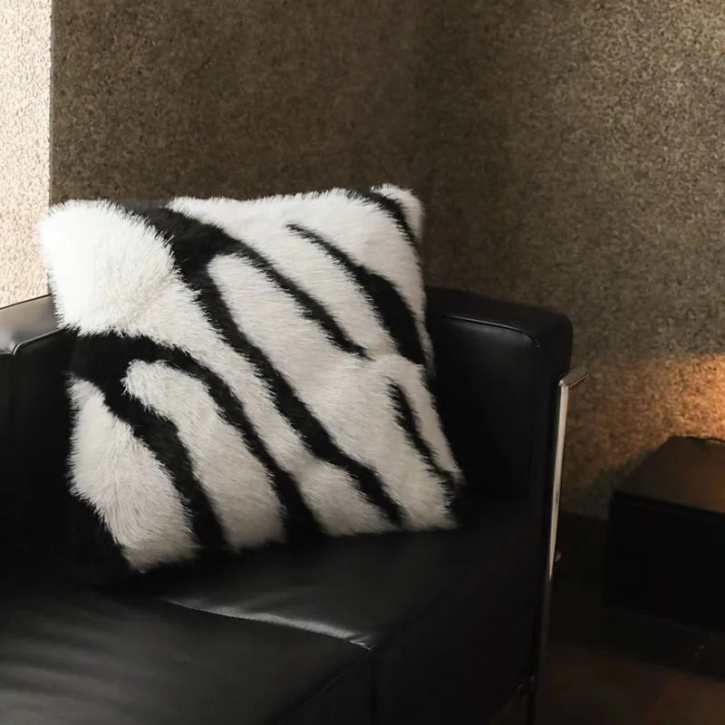 Afralia™ Luxury Fox Fur Throw Pillows - Soft Plush Home Décor & Chair/Sofa Cushions