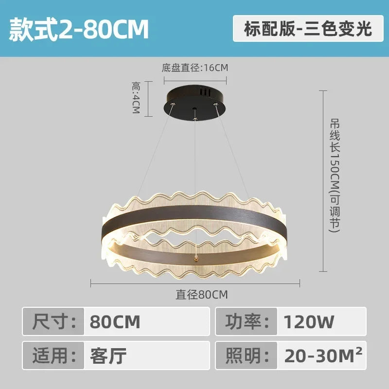Afralia™ Crystal Chandelier LED Pendant Light 2023 New Nordic Living Room Bedroom Decor