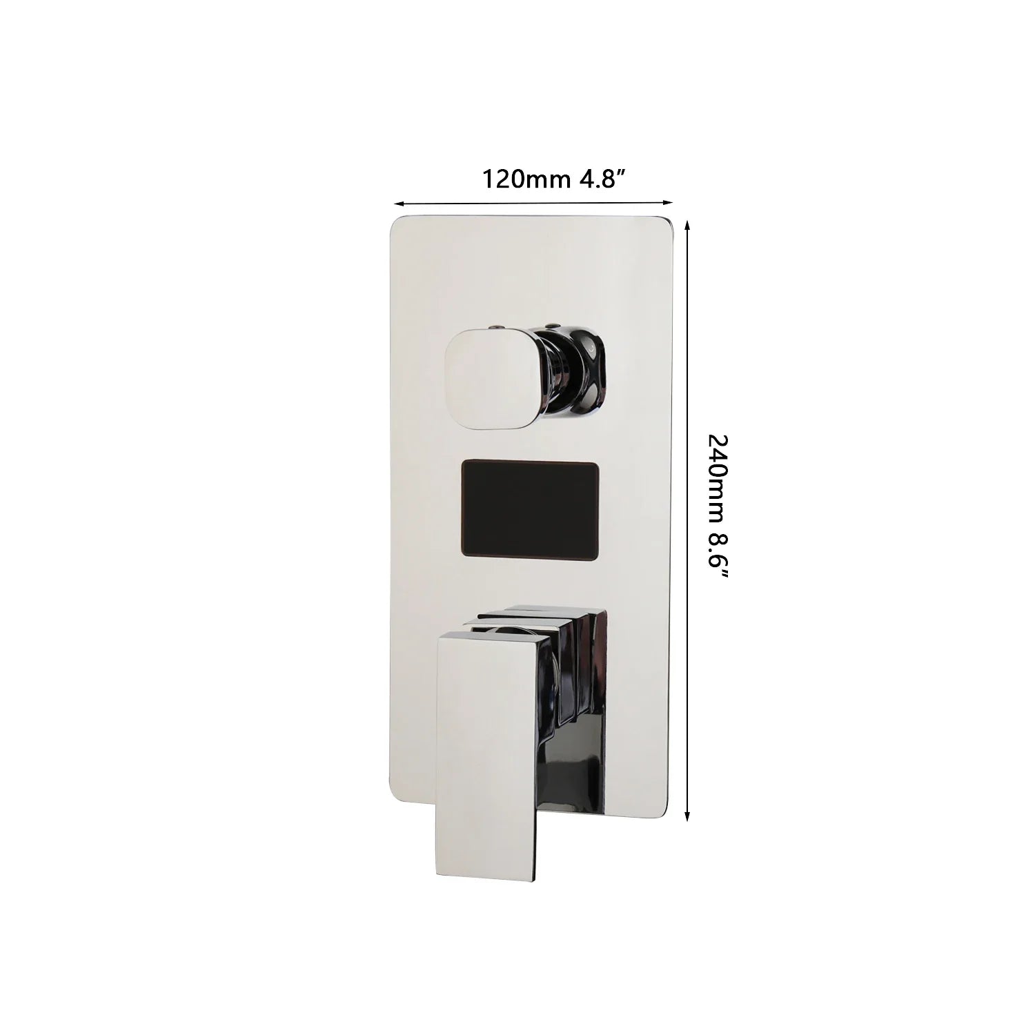 Afralia™ Digital Shower Mixer Valve Control Panel with Single Handle - Wall Mount