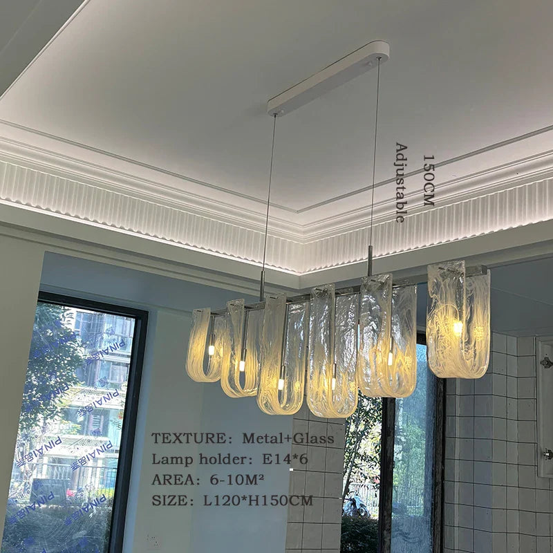 Afralia™ Postmodern Glass Chandelier Luxury Pendent Lamp for Living Room, Dining Room, Staircase