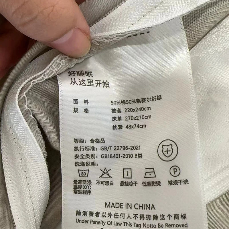 Afralia™ Cotton Flowers Embroidery Bedding Set with Soft Silky Finish