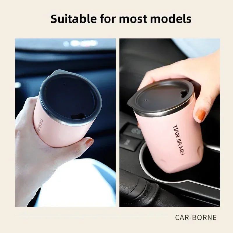 Afralia™ 300ml Stainless Steel Vacuum Flask Thermal Travel Mug Cup