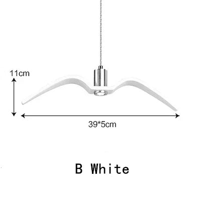 Afralia™ Seagull Resin LED Chandelier for Living Dining Room - Suspension Ceiling Light