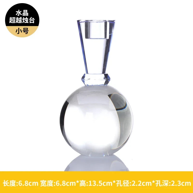 Afralia™ Crystal Candle Holder: Elegant Table Centerpiece for Romantic Events & Home Decor