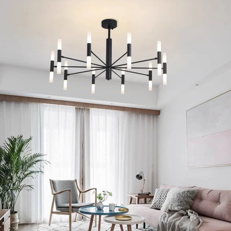 Afralia™ Modern LED Chandelier for Living Room, Salon, Bedroom, Dining Room - Indoor Pendant Lamp