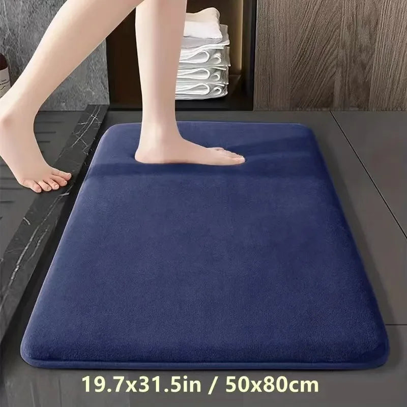 Afralia™ Super Absorbent Coral Velvet Bathroom Floor Mat
