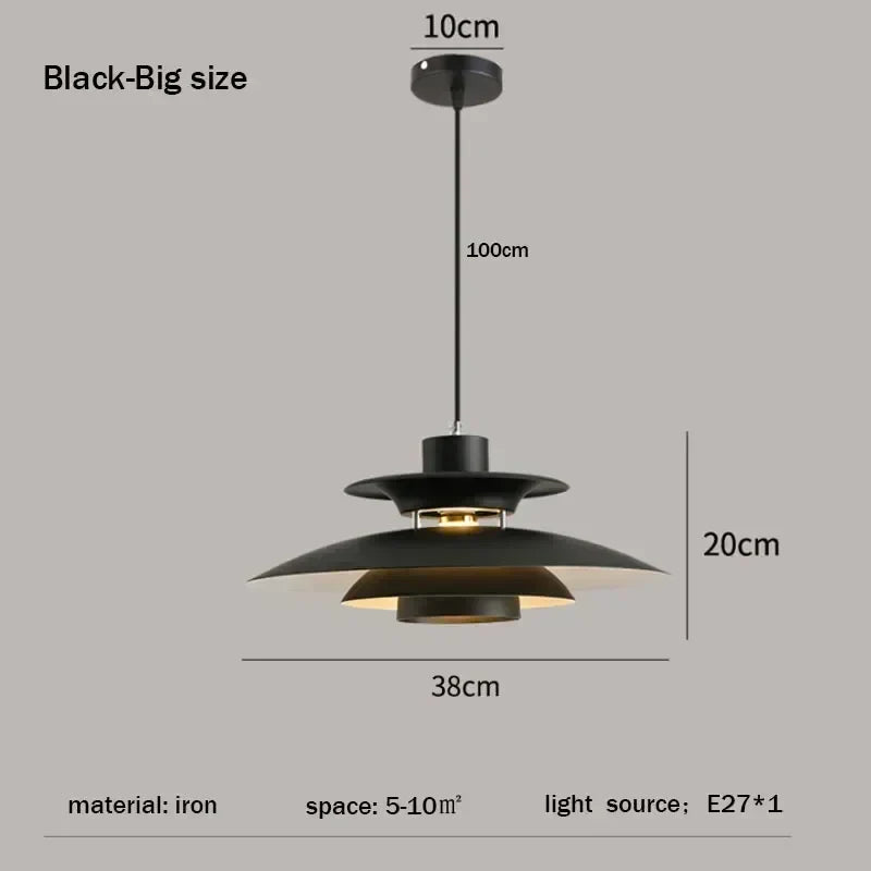 Afralia™ UFO Pendant Light Fixture: Nordic Design Chandelier for Restaurant, Bedroom & Living Room