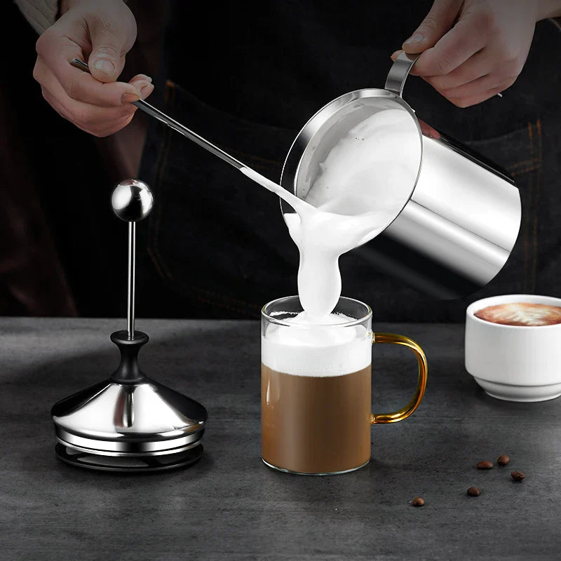 Afralia™ Stainless Steel Milk Frother Pump Pitcher