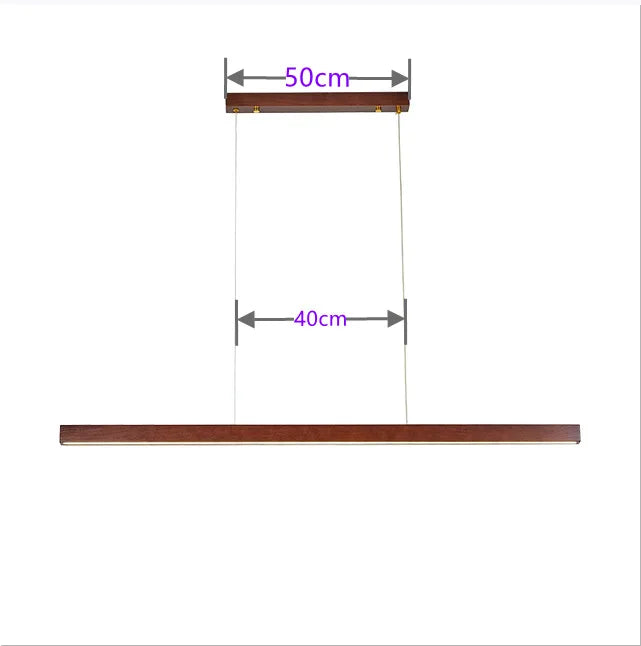 Afralia™ Walnut Wood Pendant Light LED Modern Minimalist Restaurant Bar Counter Droplight