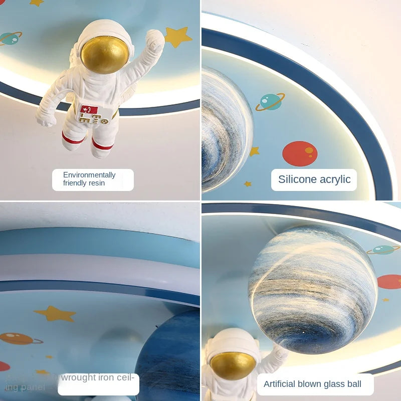 Afralia™ Astronaut LED Ceiling Lights: Nordic Style for Kids' Room, Study, Restaurant Decor